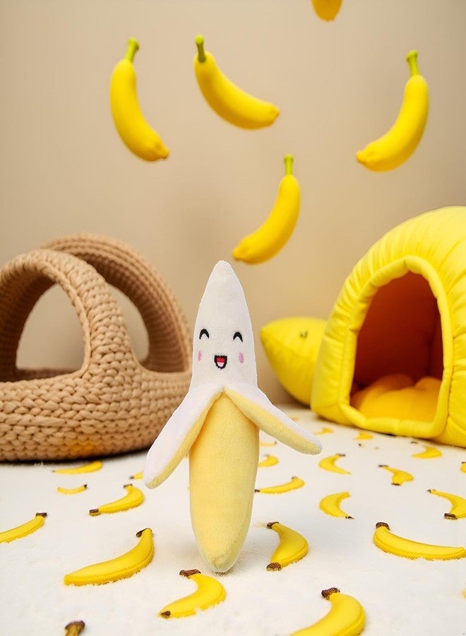 Tnyvm Yellow Squeeze Squeaker Puppy Dog Toys Plush Chew Toys (Banana) Dog Squeak Toys - Image 4